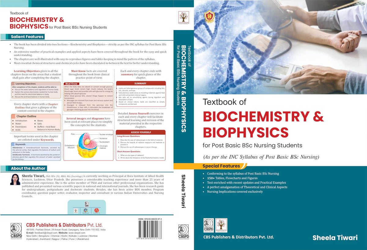 Textbook of Biochemistry and Biophysics for Post Basic BSc Nursing Students - 2024