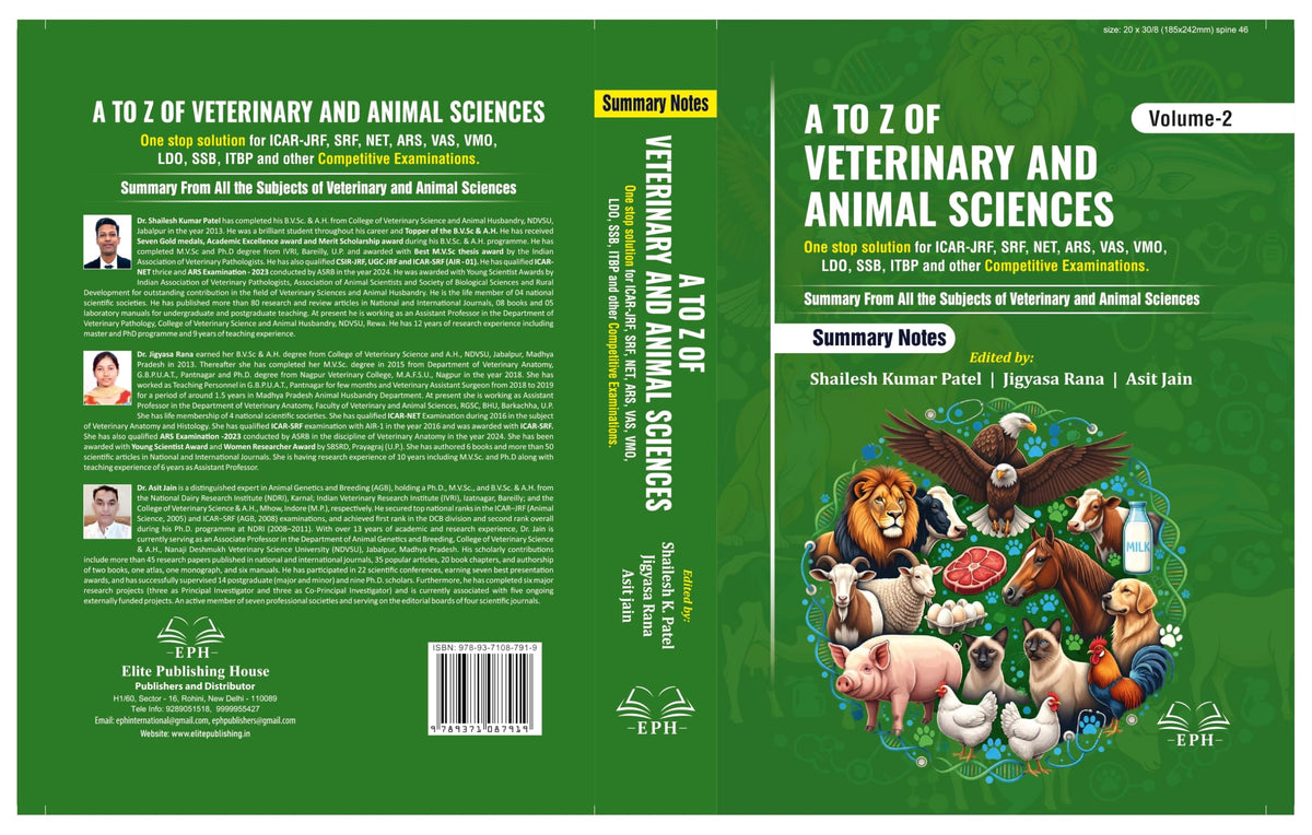 A to Z of Veterinary and Animal Sciences Volume 2 by Dr. Shailesh Kumar Patel