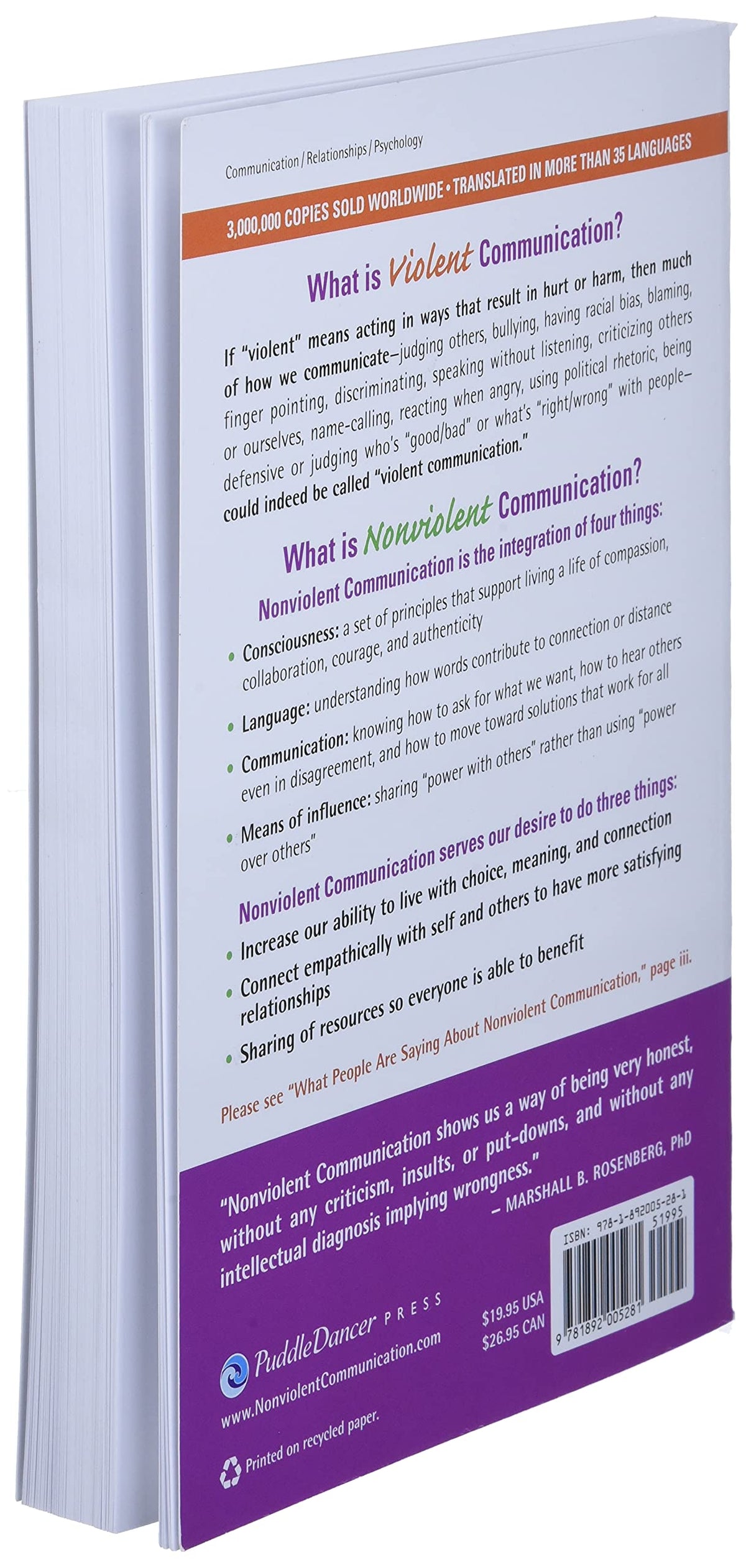 Nonviolent Communication: A Language of Life, 3rd Edition: Life-Changing Tools for Healthy Relationships