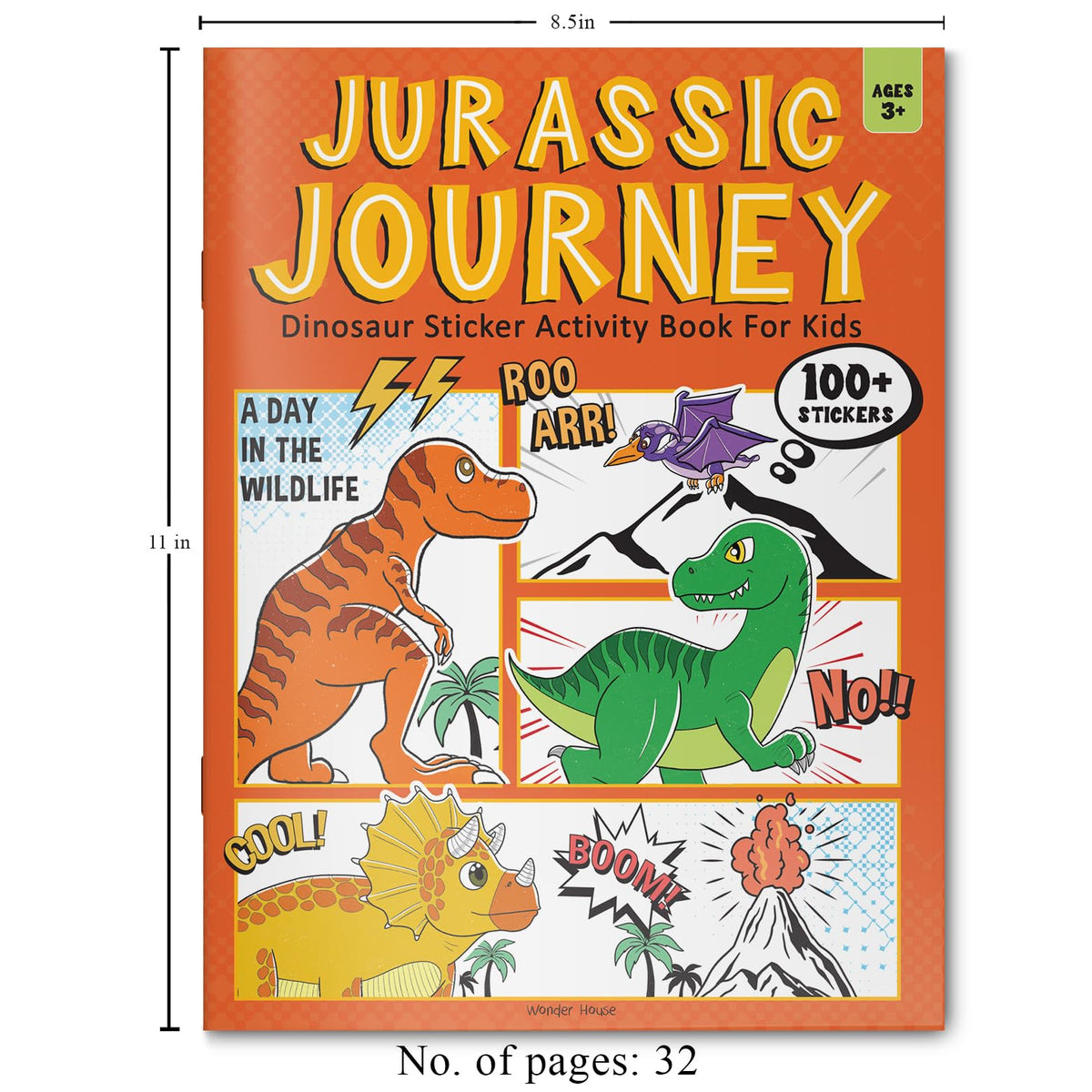 Jurassic Journey - Dinosaur Sticker Activity Book For Kids