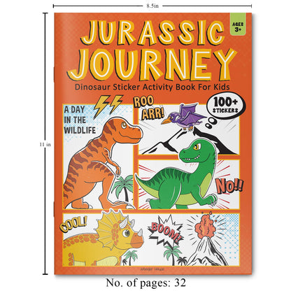 Jurassic Journey - Dinosaur Sticker Activity Book For Kids