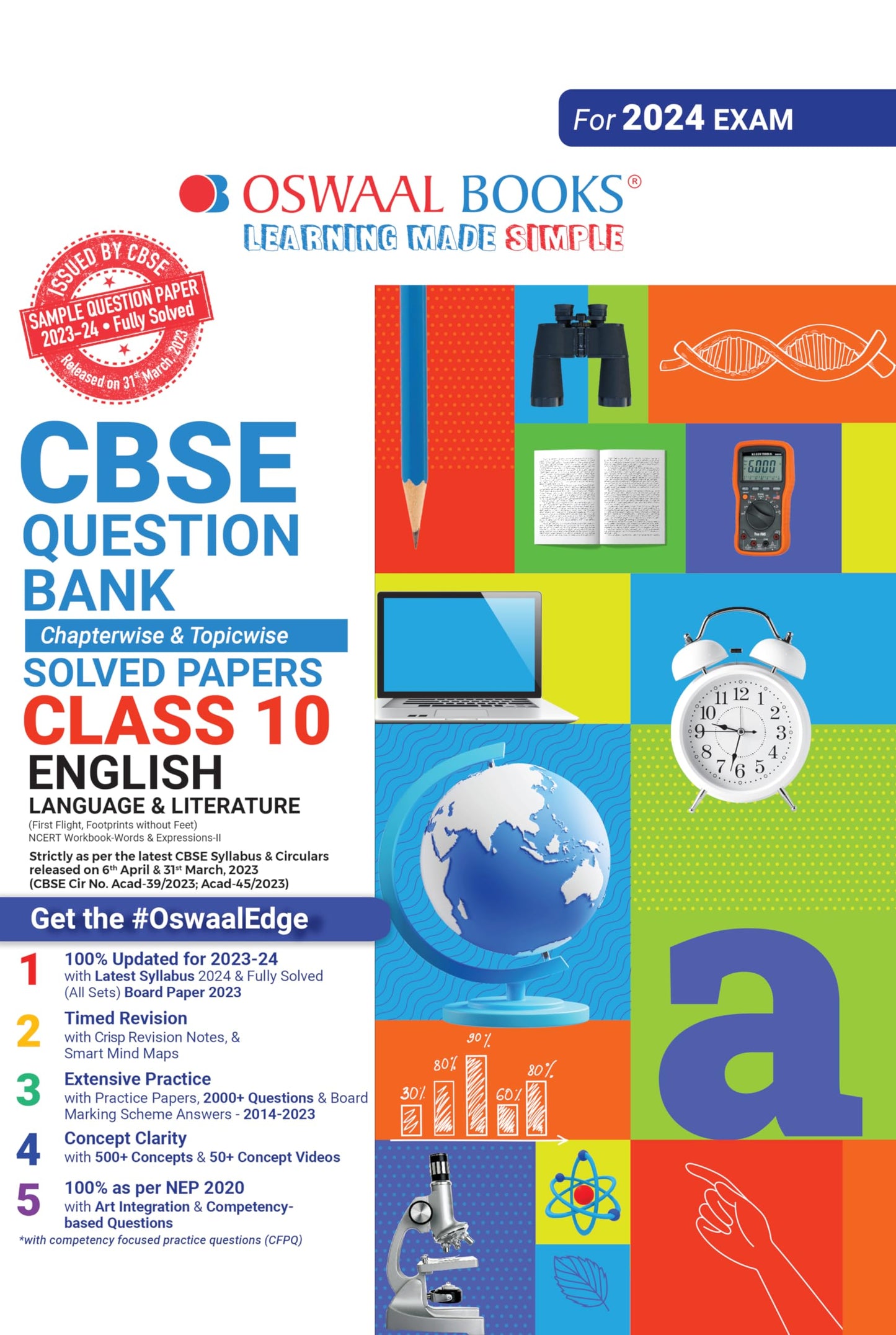 Oswaal CBSE Class 10 English Language & Literature Question Bank (For 2024 Board Exams) 