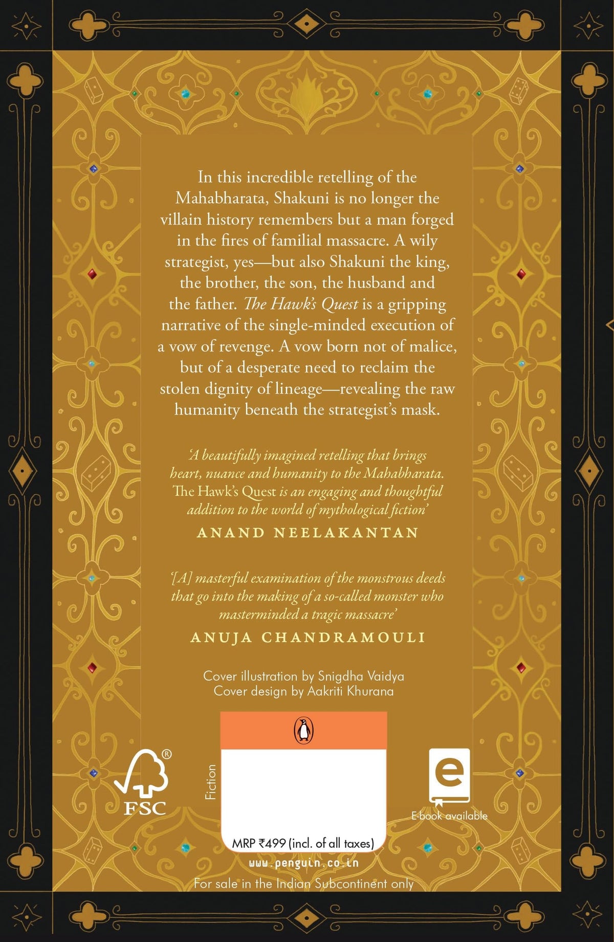The Hawk's Quest: Indian Mythological Fiction, Mahabharata Retelling & Epic Fantasy Exploring the Untold Story of Shakuni
