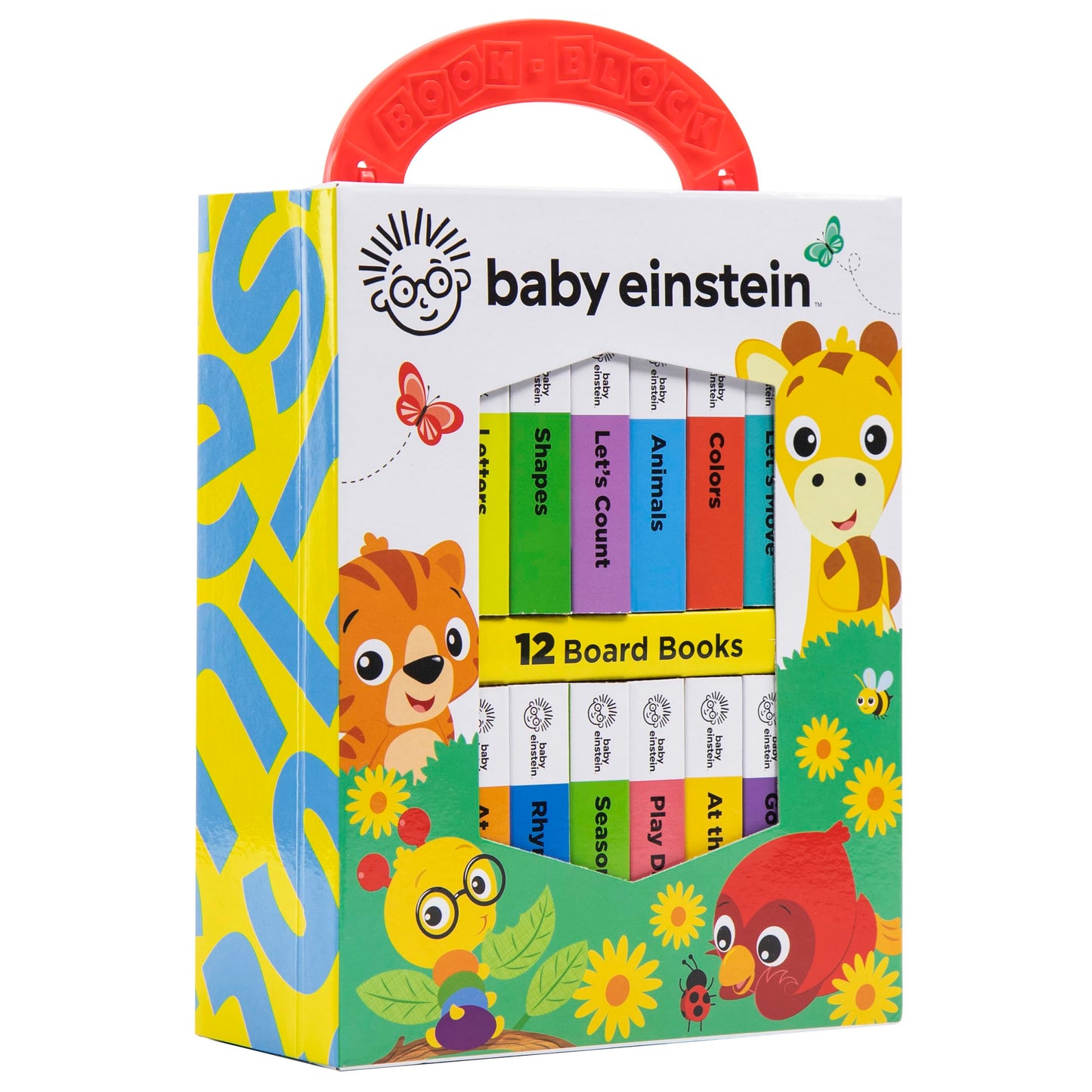 Baby Einstein - My First Library Board Book Block 12-Book Set - First Words, Alphabet, Numbers, and More! - PI Kids 