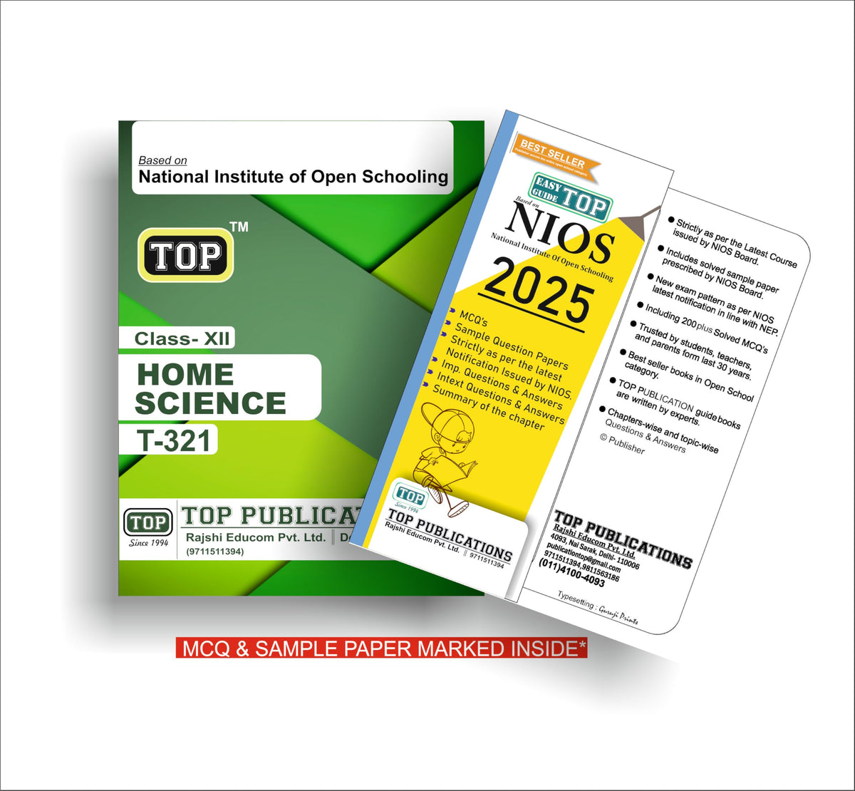 TOP NIOS Class 12 Home Science T-321 English Medium Guide (Including Objective Type MCQs) | Updated with Latest Syllabus and Exam Pattern as per NIOS Latest Notification