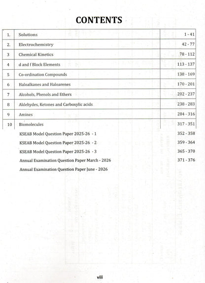 SPR 2nd PUC - CHEMISTRY - Handbook With Study Material | As Per The NCERT Syllabus and Latest Blue print KSEAB| For 2026 - 27| (Spr Examination Handbook With Study Material)