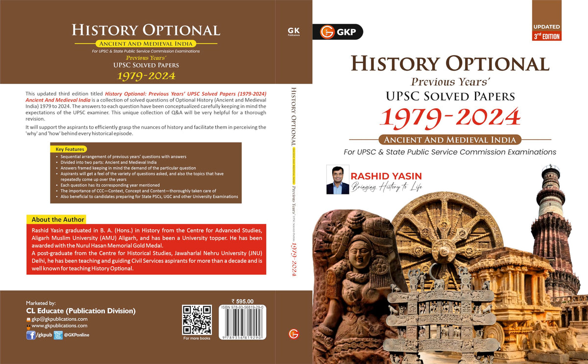 GKP History Optional 2025| Ancient & Medieval India| UPSC Mains Solved Papers 1979–2024 | 3rd Edition | For IAS, State PSC & UGC and other University Exams