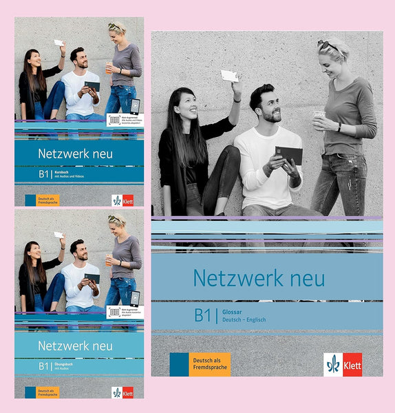 Netzwerk New B1 - Glossar + Kursbuch + Obungsbuch (Set of 3 Books )