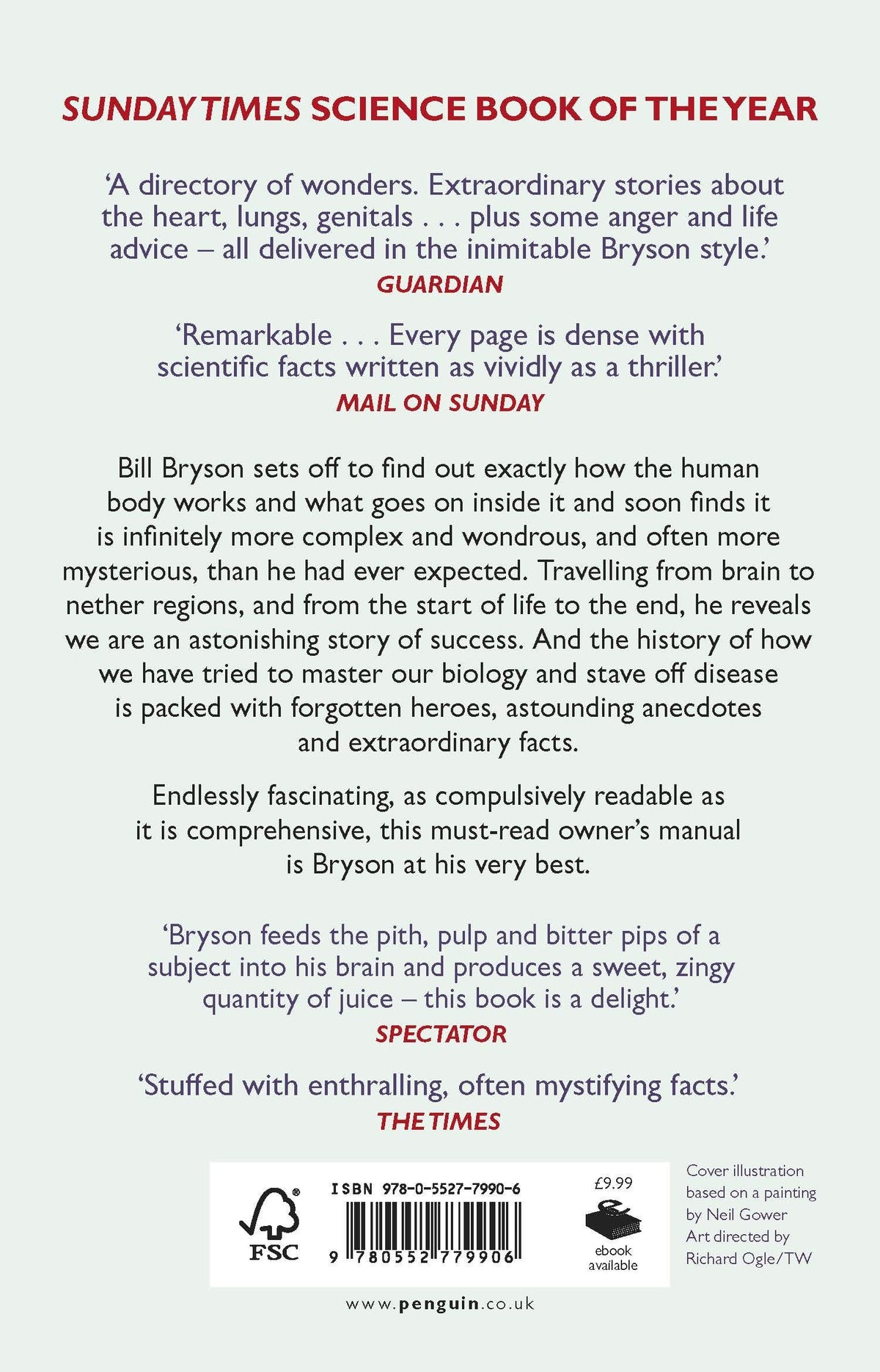 The Body: A Guide for Occupants - THE SUNDAY TIMES NO.1 BESTSELLER