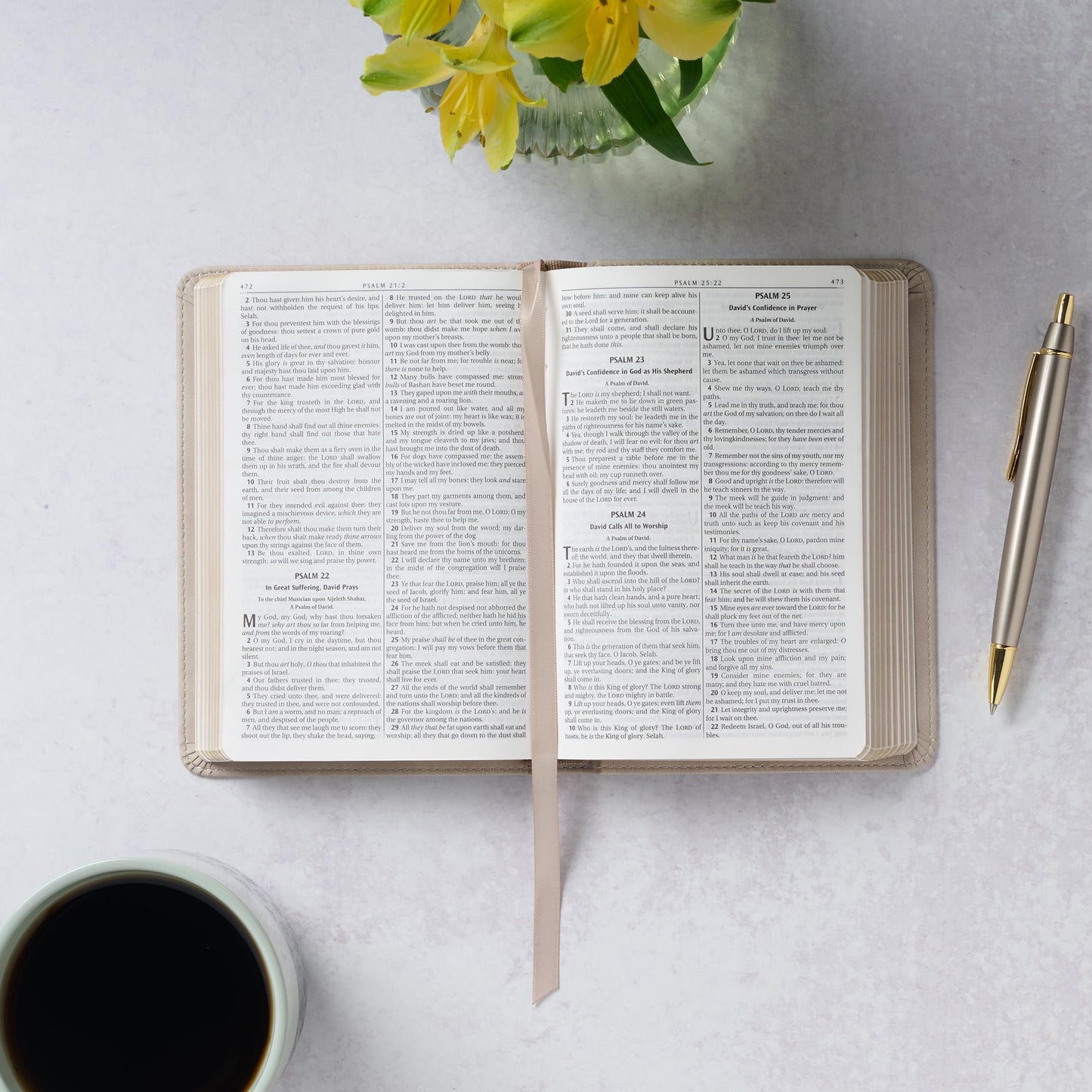 KJV Bible Compact (Faux Leather, Taupe)
