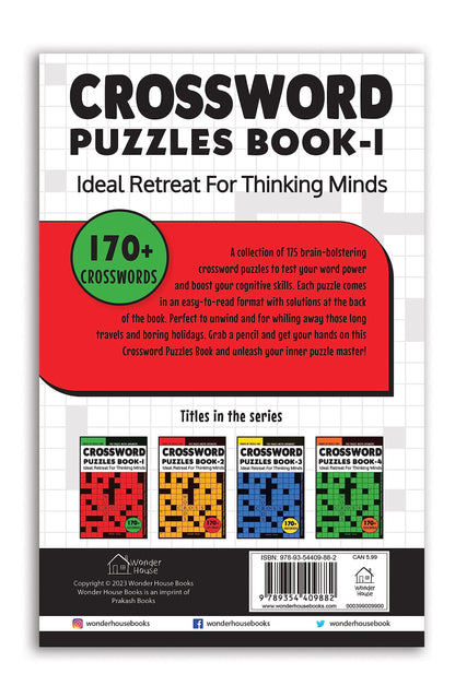 Crossword Puzzles Book 1 For Childrens (Age 8+ Years) | 170+ Engaging Puzzles & Answer | 2000+ English Words | Vocabulary Building | Cognitive & Reasoning Skills | Brain Booster | Paperback Edition