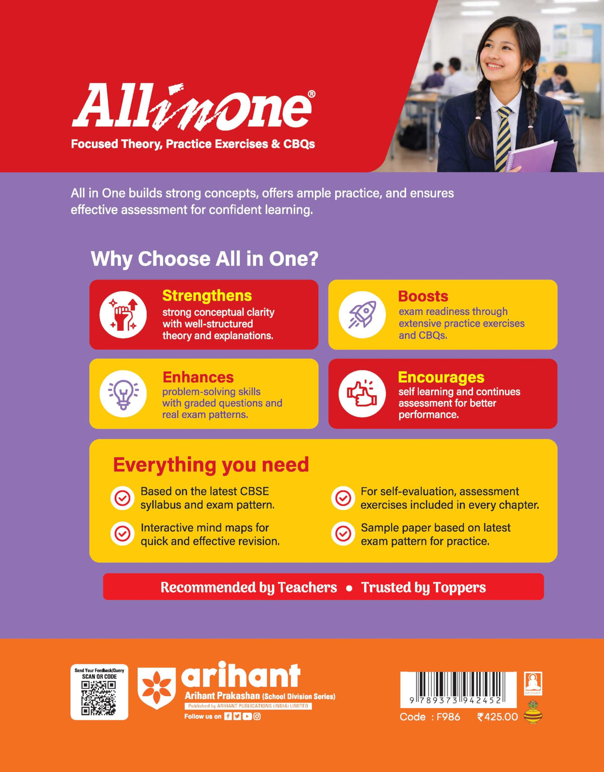 Arihant All in One Computer Science Class 12 for CBSE Exam 2026-27 | NCERT Based Complete Theory, Practice Exercises, CBQs, A-R, Sample Papers & Mind Maps | Revised Edition as per Latest Syllabus