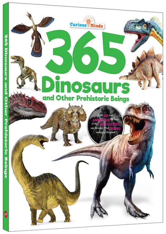 365 Dinosaurs - Premium Quality Padded & Glittered Book