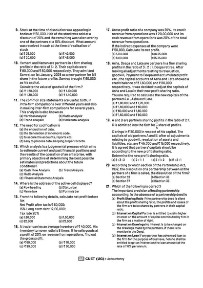 Arihant CUET UG Accountancy Chapterwise Notes & Question Bank 2026 | Based on Latest NTA Pattern | Chapterwise Quick Notes, NCERT Based MCQs, Case & ... + CUET 2025 Solved Paper | English Medium