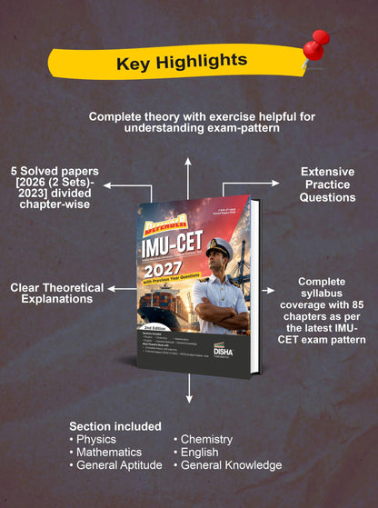 Disha Defender IMU-CET 2027 Entrance Guide with Previous Year Questions 2nd Edition | Study Package for Physics, Chemistry, Mathematics, English, General Knowledge & General Aptitude