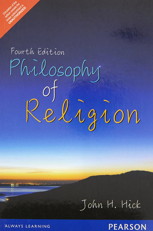 Philosophy of Religion by Hick (Author) book cover