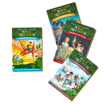 Magic Tree House Volumes 1–4 Boxed Set | Time-Travel Adventures with Jack & Annie Featuring Dinosaurs, Knights, Mummies & Pirates | Chapter Books for Ages 6+