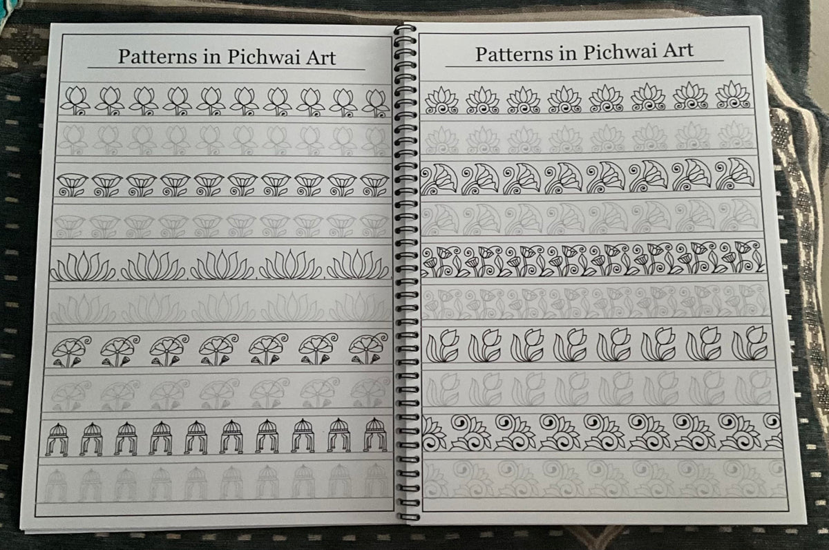 Basic Pichwai Art Course for Beginners | Step-by-Step Learning with Coloring Practice | A4 Size | Premium 200 GSM Paper