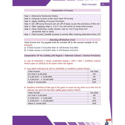 PW CA Intermediate Group 1 Income Tax Concept Book By CA Jasmeet Singh | Covering Theory, Exercise and Previous Years Questions & Solutions | Latest Syllabus For May 2027 Exams