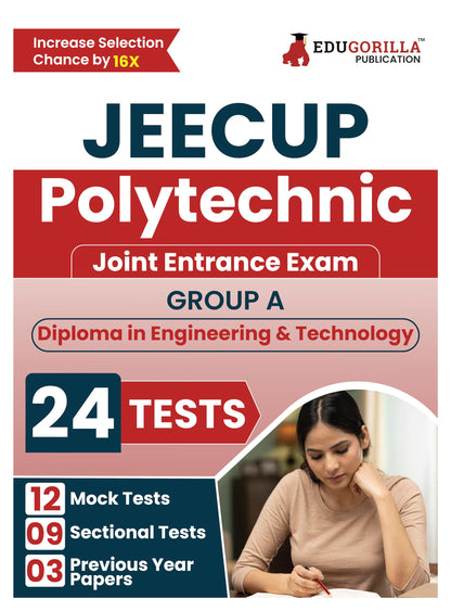 JEECUP : Polytechnic Entrance Exam 2024 For Group-A (English Edition) | 12 Mock Tests, 9 Sectional Tests and 3 Previous Year Papers (1800+ Solved Questions) with Free Access to Online Tests