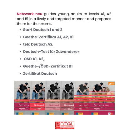 Netzwerk Neu A1 German Learning 3 Book Set (Coursebook + Workbook + Glossary) for Goethe-Zertifikat A1 / ÖSD A1 / telc A1 Preparation