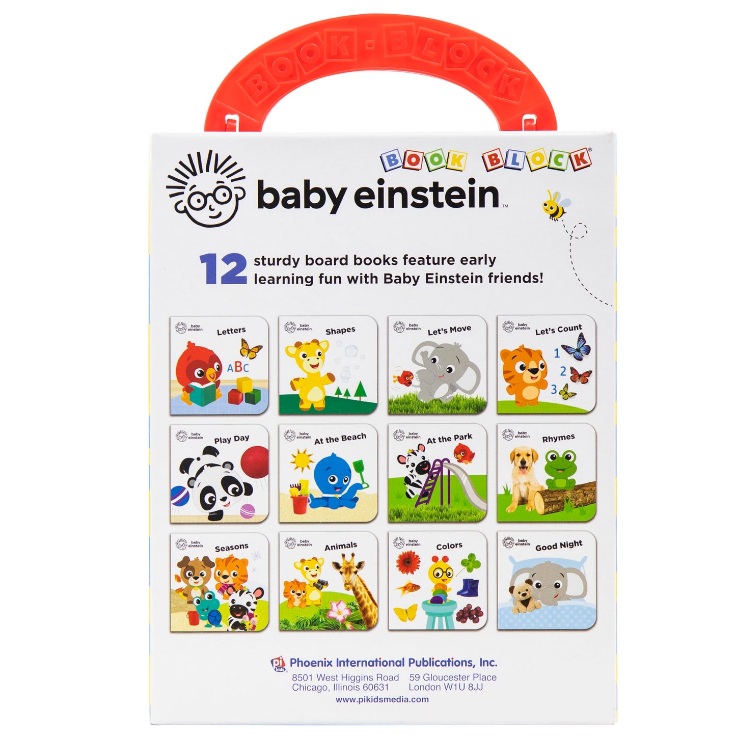 Baby Einstein - My First Library Board Book Block 12-Book Set - First Words, Alphabet, Numbers, and More! - PI Kids 