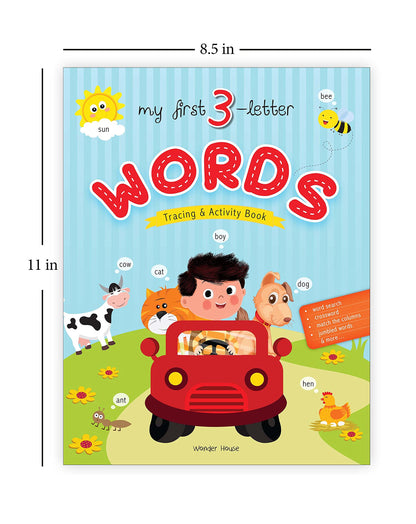 My First 3-Letter Words: Tracing and Activity Book for Kids | Learn to Read, Write & Recognize Words | Ages 3–5 | Early Literacy Made Fun