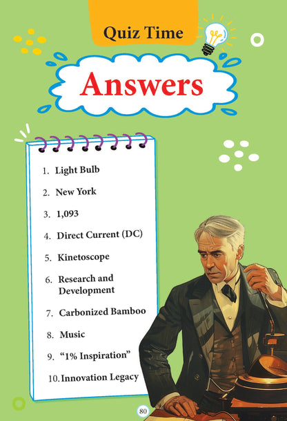 Thomas Edison Biography for Kids Age 6–12 Years – Inspiring Illustrated Biography Book from Icons of Inspiration Series | Discover Invention, Curiosity & Innovation