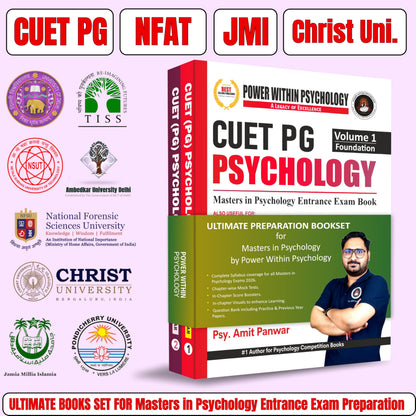 PWP CUET PG Psychology 2027 - (2 Books Set) - Masters MSc MA Psychology Entrance Exam Preparation Book with MCQ Questions Bank by Power Within Psychology - Edition 5