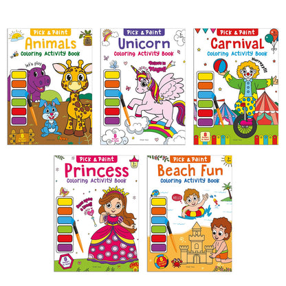 Pick & Paint - Coloring Activity Books for Girls (Pack of 5)