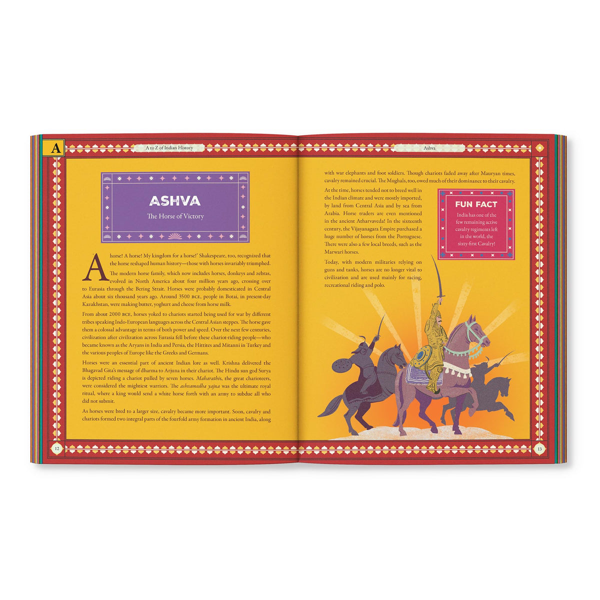 A-Z of Indian History: 80 Fun Stories from Ancient India to Independence: 80 Fun Stories from Ancient India to Independence | Cool Trivia, Bright Full-Coloured Illustrations | Ages 10+