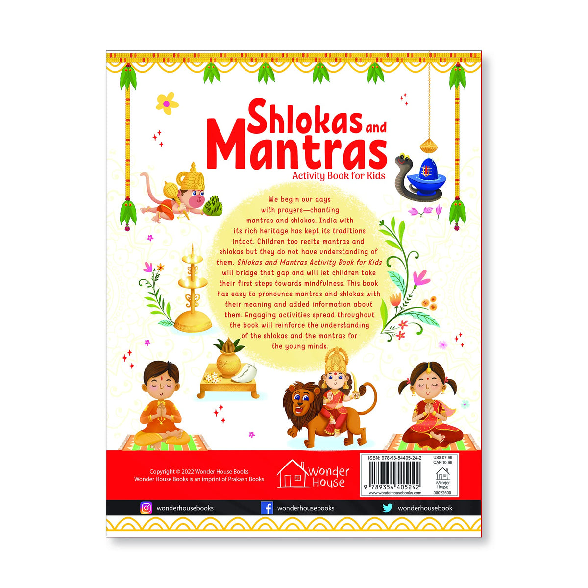 Shlokas And Mantras | Activity Book For Kids | Age 4–8 Years | Spiritual Learning | Sanskrit Verses With Meaning | Colourful Pages & Stickers | Engaging Activities | Premium Paperback | Latest Edition
