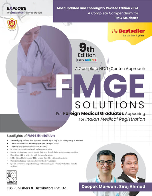 A Complete Next Centric Approach Fmge Solutions For Foreign Medical Graduates Appearing For Indian Medical Registration 9Ed (Pb 2025)