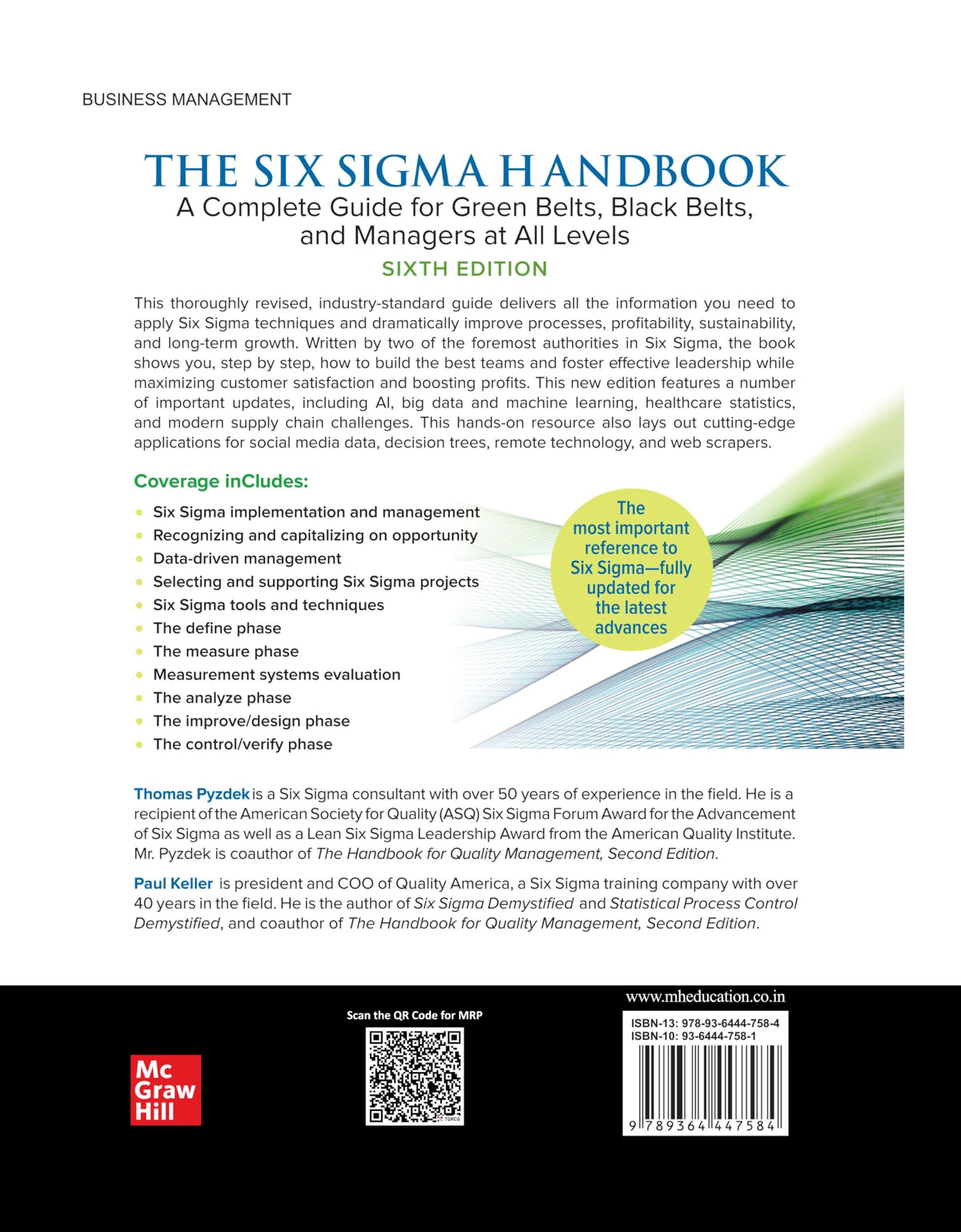 The Six Sigma Handbook, Sixth Edition: A Complete Guide for Green Belts, Black Belts, and Managers at All Levels