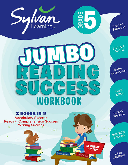 5th Grade Jumbo Reading Success Workbook: 3 Books in 1-- Vocabulary Success  Reading Comprehension Success  Writing Success; Activities  Exercises & ... Ahead (Sylvan Language Arts Jumbo Workbooks) by Sylvan Learning book cover