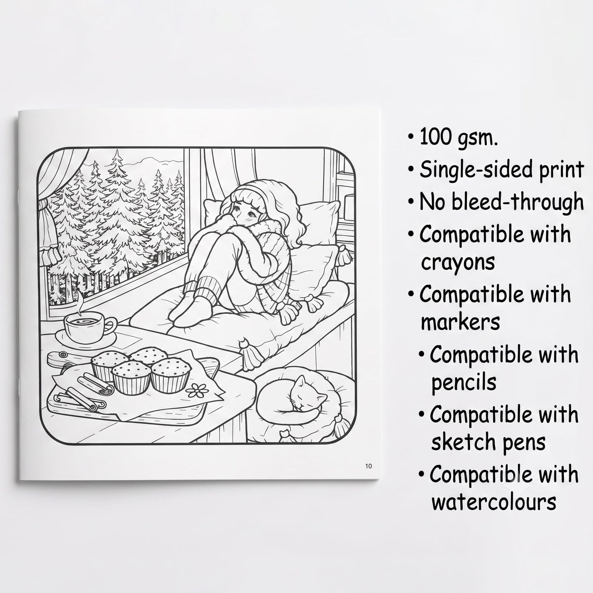 Cozy Cravings Colouring Book – Cute Dessert Colouring Book for Adults, Teens & Kids | Girly Moments, Cozy Girl Moments, Cakes, Coffee, Ice Cream, Sweet Treats & Easy Colouring Pages (Cozy Series)