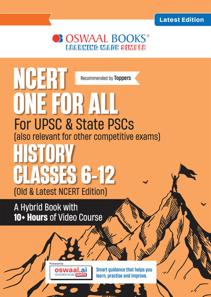 Oswaal NCERT One For All Book for UPSC & State PSCs | History Classes 6-12 (Old & New NCERT Edition) Latest Edition