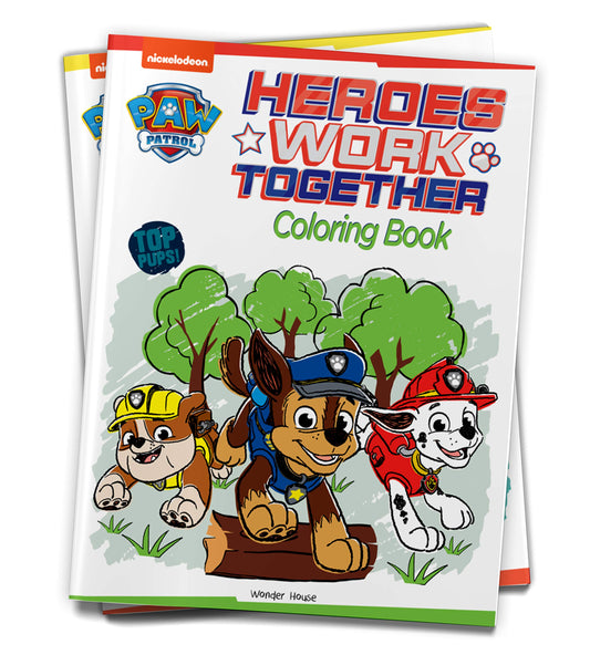 Heroes Work Together: Paw Patrol Coloring Book For Kids book cover