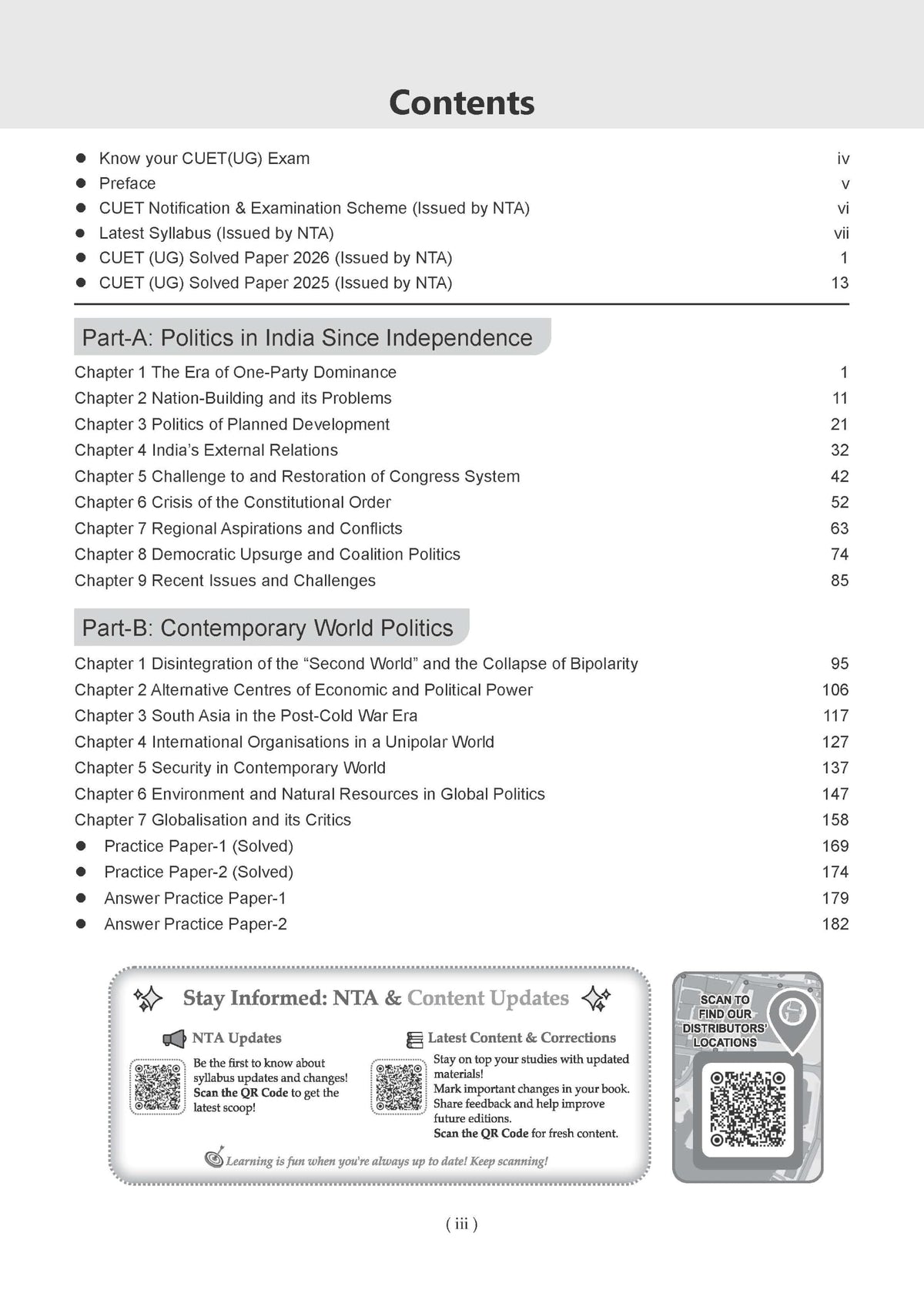 Oswaal NTA CUET (UG) Chapter-wise Solved Papers Question Bank | Political Science | PYQs (2021–2026) NCERT aligned MCQs | With Solved Paper 2026 | For 2027 Exam | With Oswaal AI