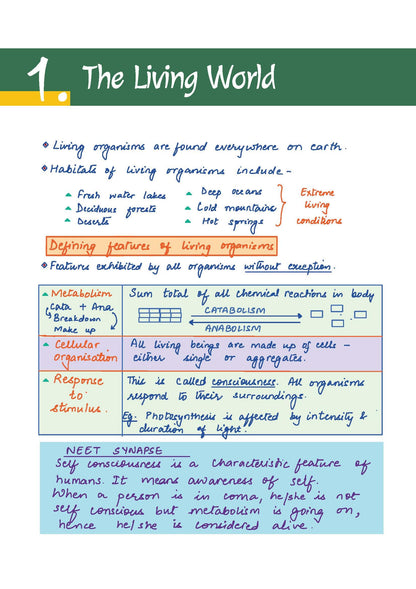 Arihant NEET (UG) Biology Handwritten Notes for Exam 2026-2027 | NEET Synapse, Memory Tricks & Detailed Diagrams | First and Only NEET Targeted Handwritten Notes
