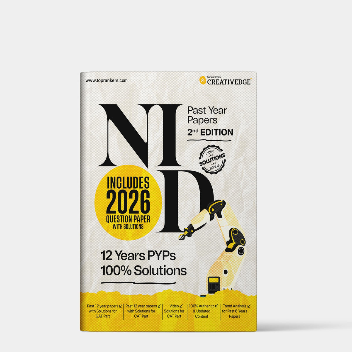 NID, NIFT, and UCEED Past Year Papers (Solved) | Includes 2026 Papers with solution | Complete Study Pack for Top Design Exams
