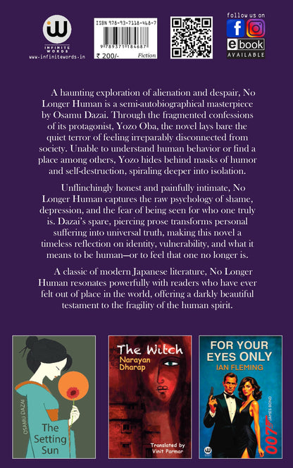 No Longer Human | Osamu Dazai | English Book Novels | Japanese Literature | Classic Postwar | Japan Fiction Modern Japanese Novel | No Longer Human Schoolgirl | Kazuko & Naoji | Decline Of Aristocracy