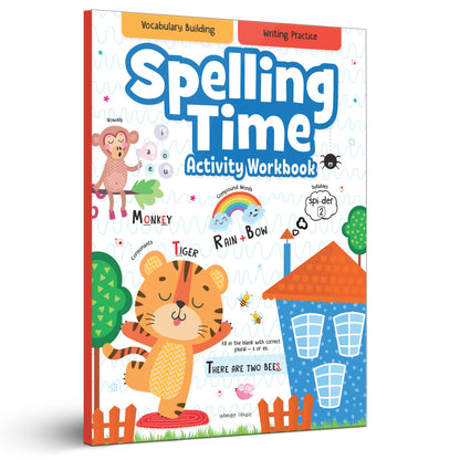 Spelling Time- Activitiy Workbook For Kids (Ages 6-8) I Vocublary Building I Writing Practice I Screen Free Time Of 2.5 Hours