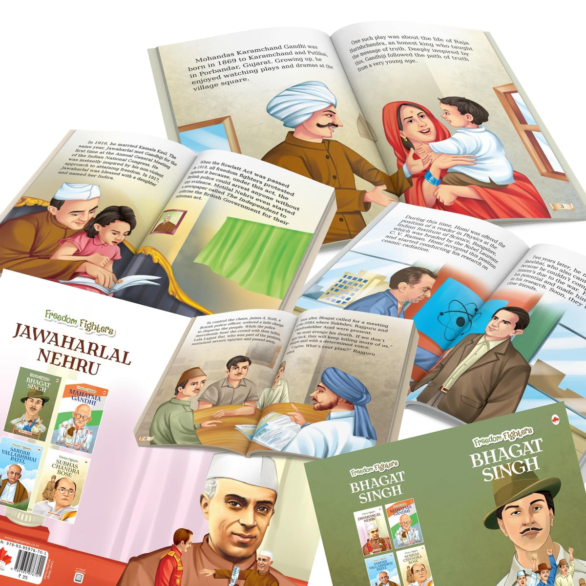 Story Books for Kids - Indian Famous Personalities (Set of 25 Books) (Illustrated) - Scientists - Freedom Fighters - Thought Leaders - Sportspersons - ... Vivekananda, Vallabhai Patel, Bhagat Singh