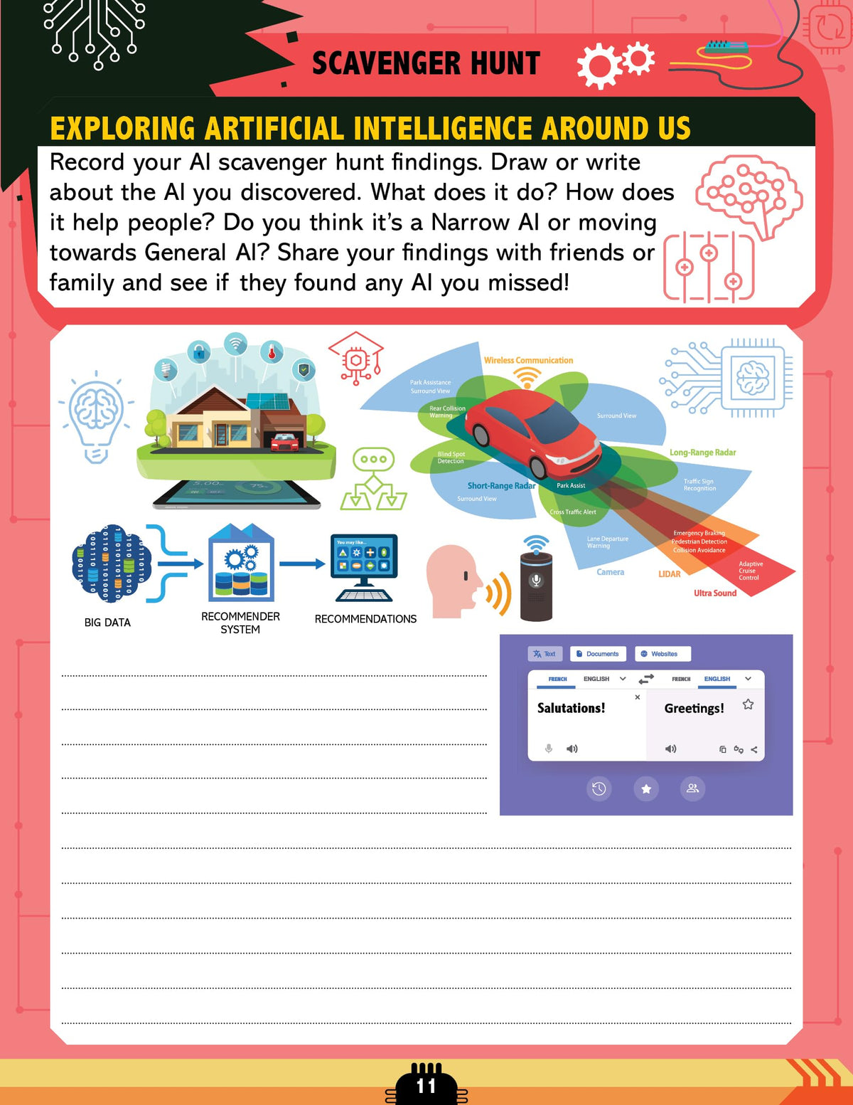 Artificial Intelligence Activity Book for Kids Age 7+ | My Journey into Artificial Intelligence | Fun & Educational Activities about AI, Computers, Machine Learning, Robots, and Voice Assistants