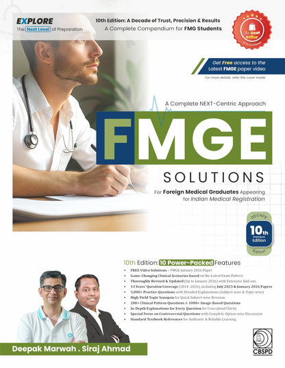 A COMPLETE NEXT CENTRIC APPROACH FMGE SOLUTIONS FOR FOREIGN MEDICAL GRADUATES APPEARING FOR INDIAN MEDICAL REGISTRATION - 10ED (PB 2026)