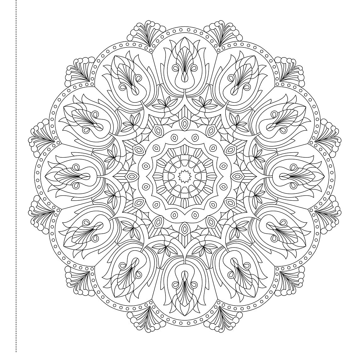Mandala Art Book for Kids Tear Out Sheets (Enhance Art Coloring, Drawing Skills, Mandala Practice) High Quality Big 160 GSM for Frame After Colouring - Perfect Gift for Teens