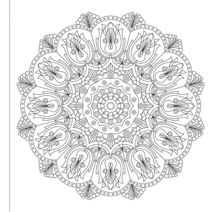 Mandala Art Book for Kids Tear Out Sheets (Enhance Art Coloring, Drawing Skills, Mandala Practice) High Quality Big 160 GSM for Frame After Colouring - Perfect Gift for Teens