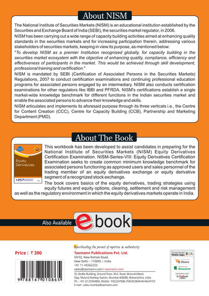 NISM X Taxmann's Equity Derivatives – Textbook on Indian Equity Derivatives Market—Futures | Options | Strategies | Clearing | Margining | Accounting | Tax—Worked out Against Live NSE & BSE Quotes