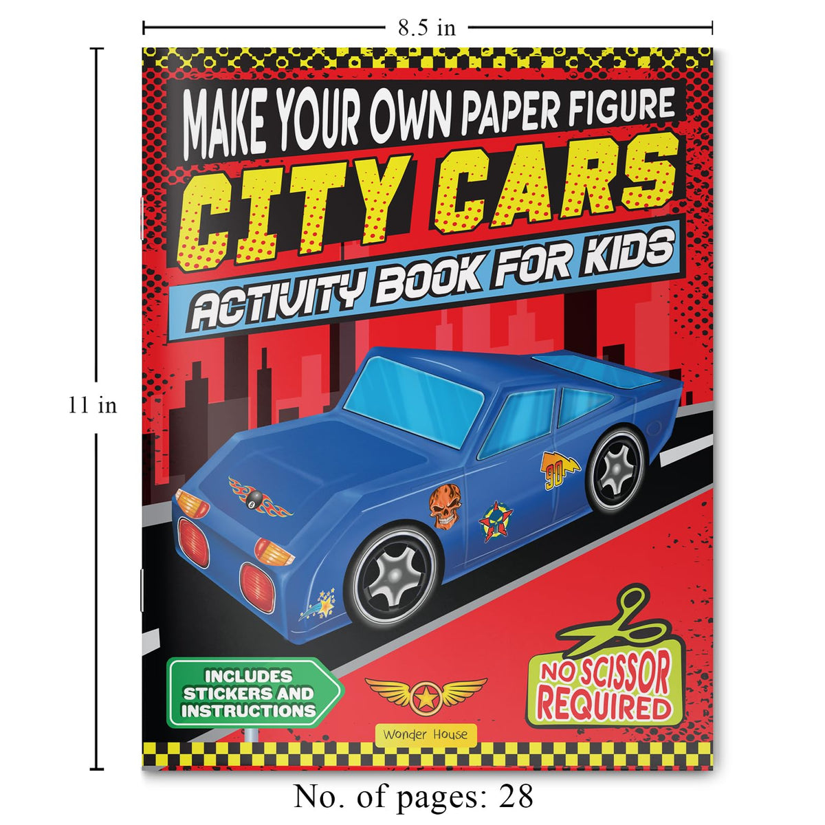 Make Your Own Paper Figures – City Cars Cut, Fold & Create Your Own Urban Vehicle Models | Ages 6–10 | Hands-On Paper Craft Fun for 2+ Hours: City Cars (Activity Book for Kids)